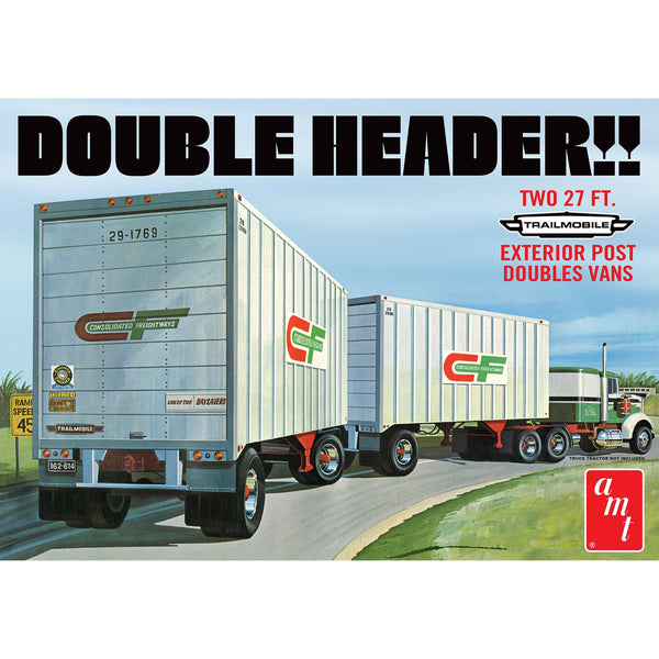 AMT 1/25 Double Header Tandem Truck Trailers