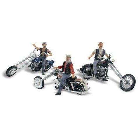 WOODLAND SCENICS HO Scale Bad Boy Bikers