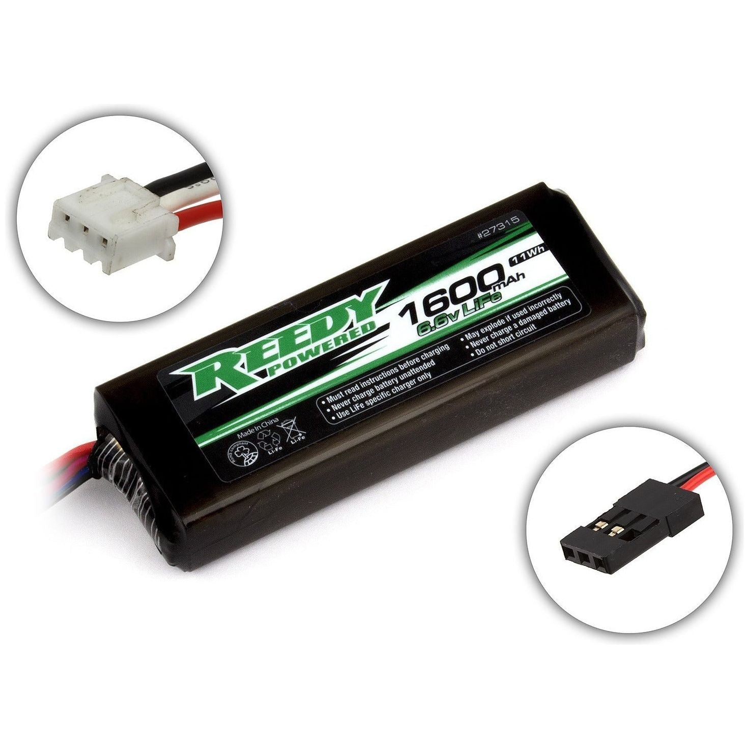 REEDY LiFe Pro 1600mAh 6.6V TX/RX Battery, Flat