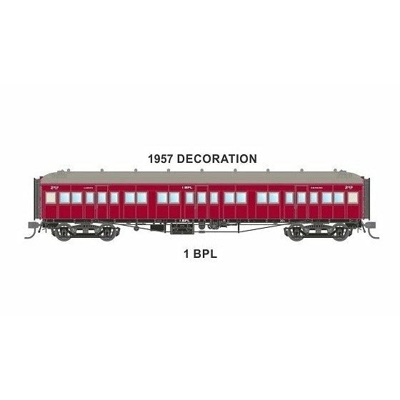AUSTRAINS NEO HO PL-Type Carriage with Swing Doors 1957 Decoration Single Pack 1 BPL