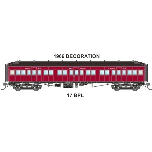 AUSTRAINS NEO HO PL-Type Carriage with Swing Doors 1966 Decoration Single Pack 17 BPL