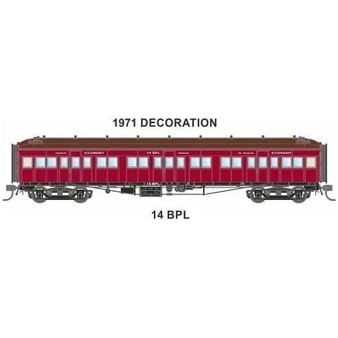 AUSTRAINS NEO HO PL-Type Carriage with Swing Doors 1971 Decoration Single Pack 14 BPL