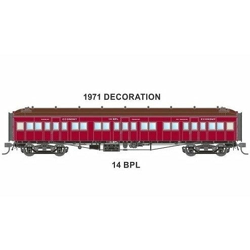AUSTRAINS NEO HO PL-Type Carriage with Swing Doors 1971 Decoration Single Pack 14 BPL