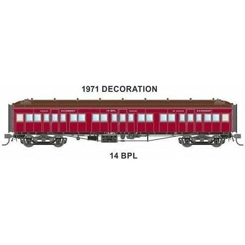 AUSTRAINS NEO HO PL-Type Carriage with Swing Doors 1971 Decoration Single Pack 9 BPL