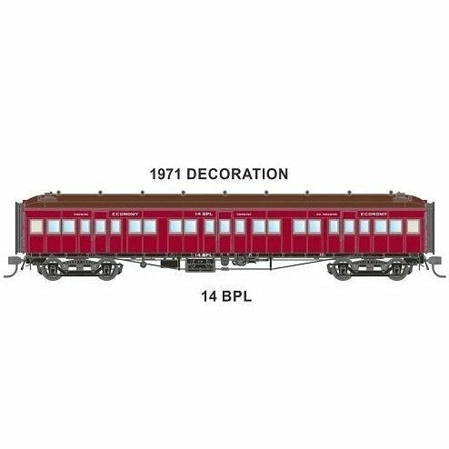 AUSTRAINS NEO HO PL-Type Carriage with Swing Doors 1971 Decoration Single Pack 9 BPL