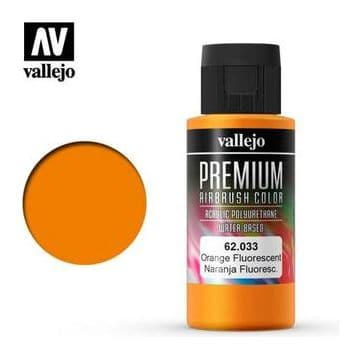 VALLEJO Premium Airbrush Color Fluorescent Orange 60ml