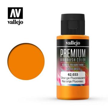 VALLEJO Premium Airbrush Color Fluorescent Orange 60ml