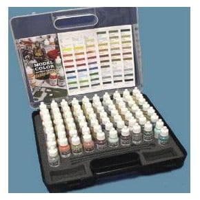 VALLEJO Model Colour 72 Basic Colours + Brushes Plastic Ca