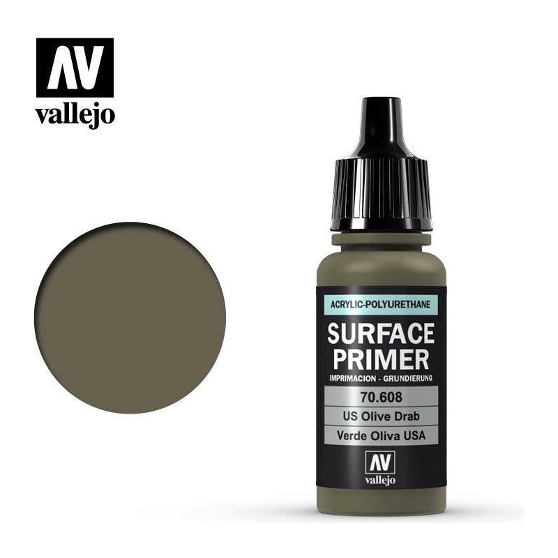 VALLEJO Surface Primer US Olive Drab 17ml