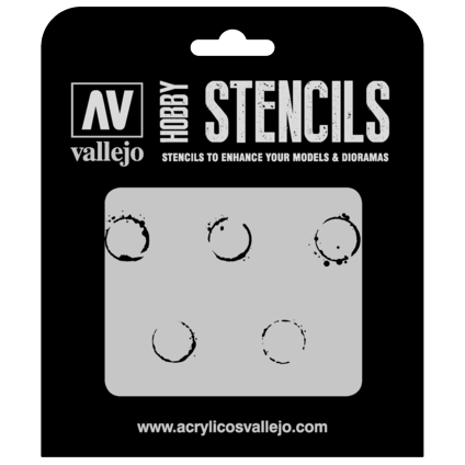 VALLEJO ST-AFV002 1/35 Drum Oil Markings Stencil