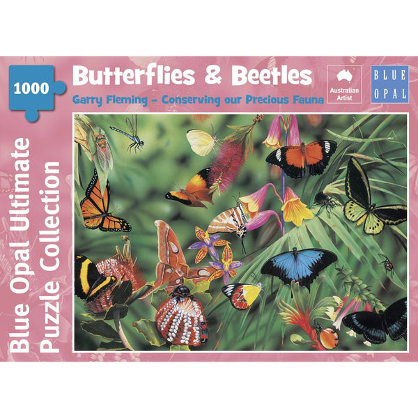 BLUE OPAL Garry Fleming Butterflies & Beetles 1000pce