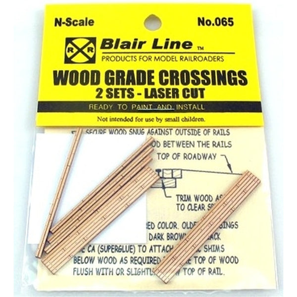 BLAIR LINE N Laser-Cut 2-Lane Wood Grade Crossing