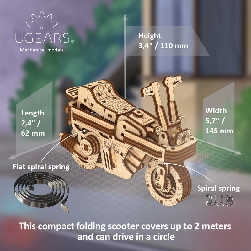 UGEARS Moto Compact Folding Scooter