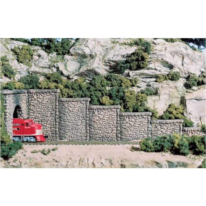 WOODLAND SCENICS N Scale Retaining Wall Random Stone 6ea