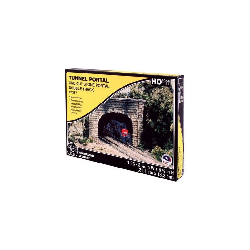 WOODLAND SCENICS HO Tunnel Portal Cut Stone Double 1ea