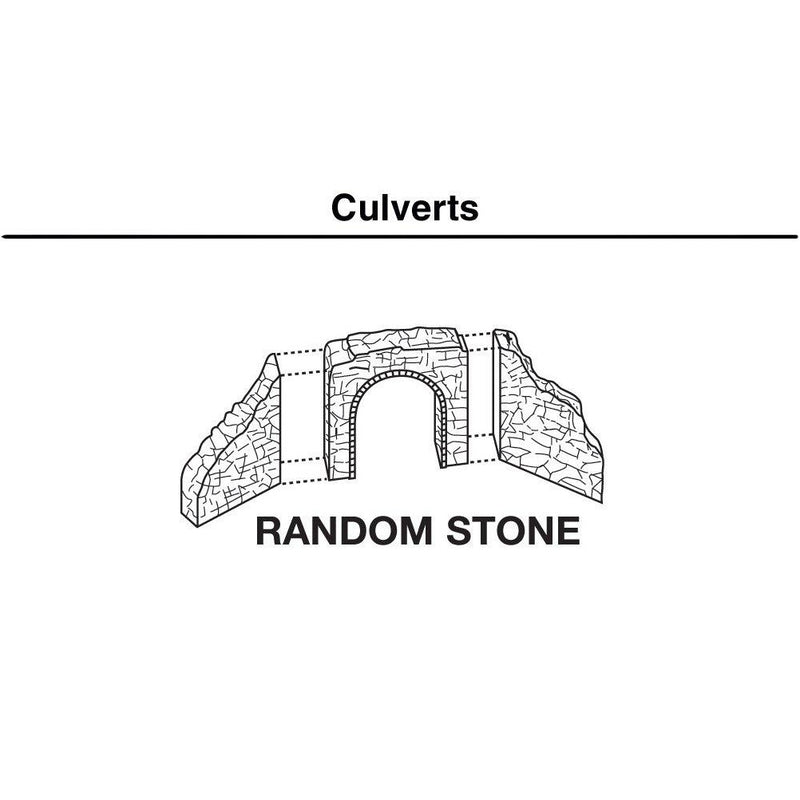 WOODLAND SCENICS HO Culvert Random Stone 2ea