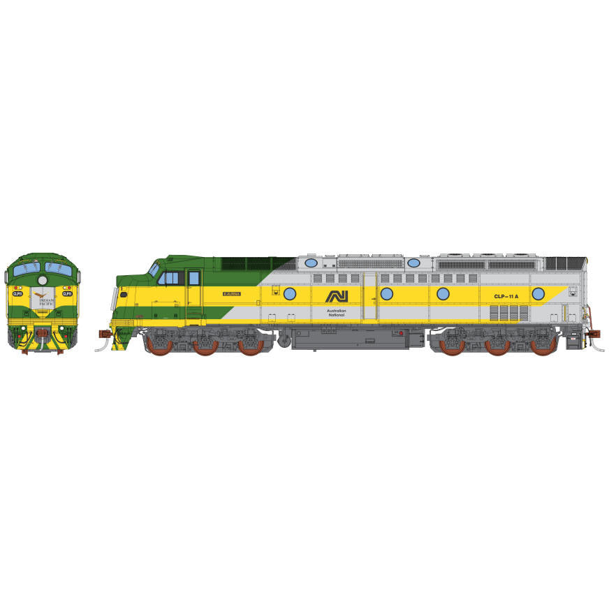 AUSCISION HO CLP11 Australian National, 'Kaurna' with IP Headboard - Green/Yellow/Silver DCC Sound Fitted