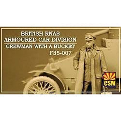 COPPER STATE MODELS 1/35 British RNAS Armoured Car Division Crewman with a Bucket
