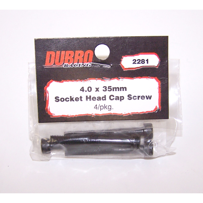 DUBRO 2281 4.0mm x 35 Socket-Head Cap Screws (4)