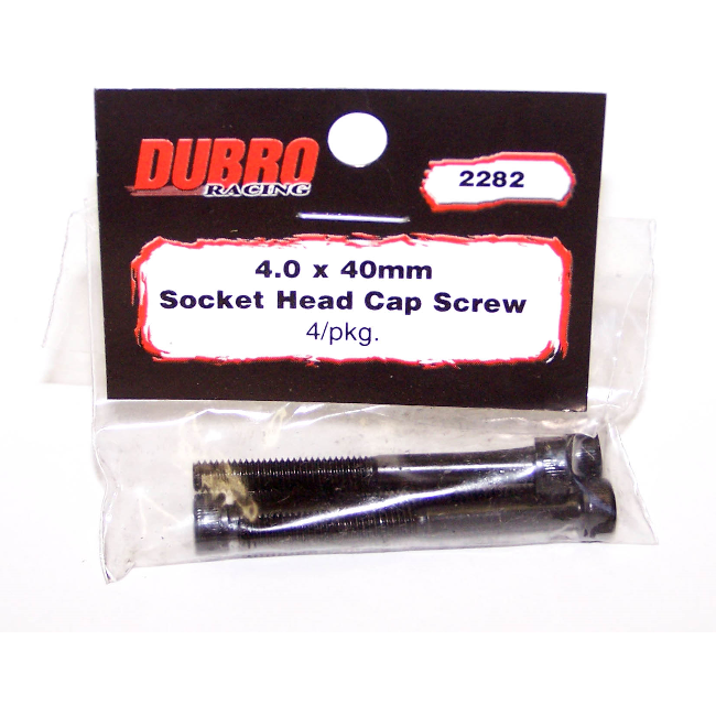 DUBRO 2282 4.0mm x 40 Socket-Head Cap Screws (4)