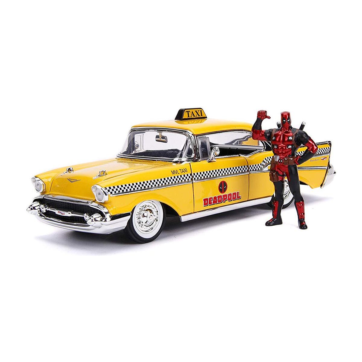 JADA 1/24 Deadpool w/1957 Chevy Bel Air Taxi Hollywood Ride