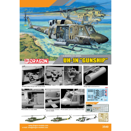 DRAGON 1/35 UH-1N "Gunship"