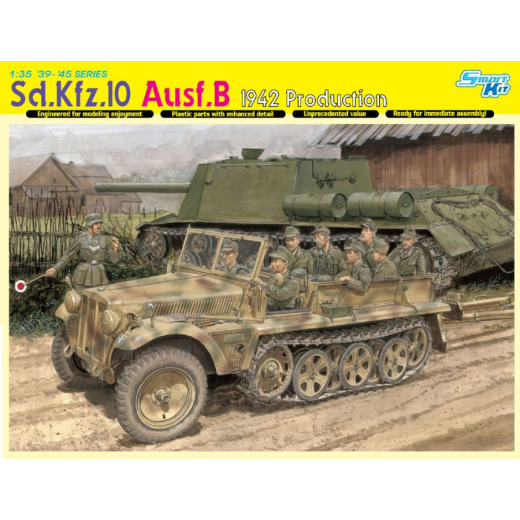 DRAGON 1/35 Sd.Kfz.10 Ausf.B 1942 Production (Smart Kit)