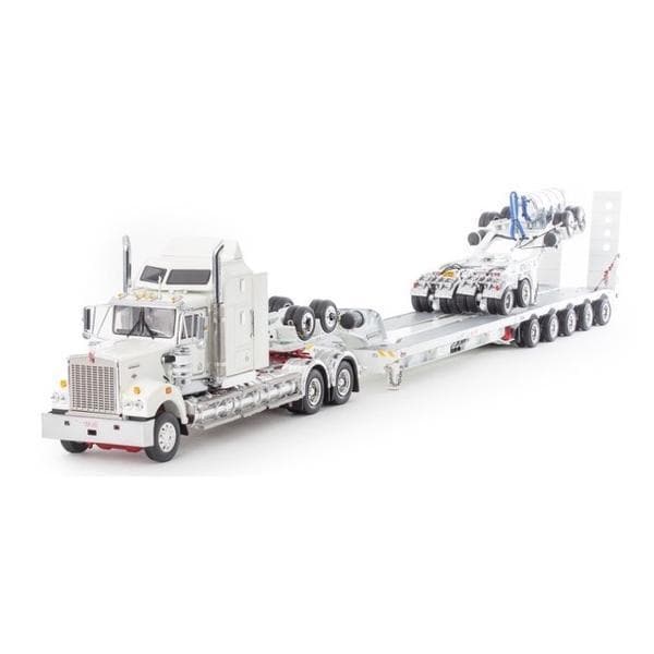 DRAKE 1/50 Kenworth T900 White Red w/- 2x8 5x8 White Traile