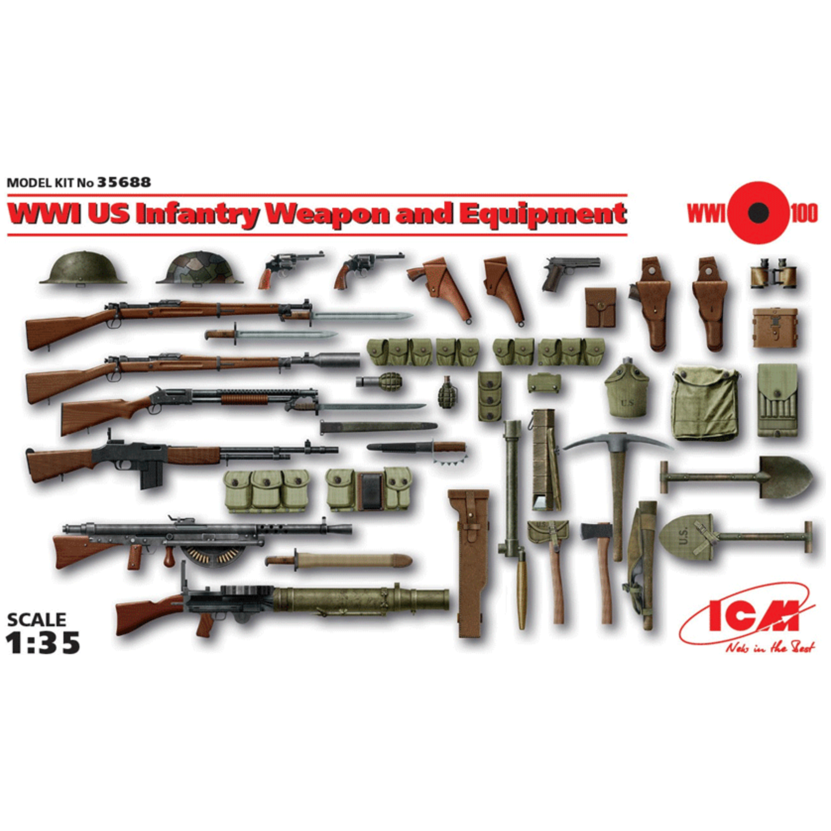 ICM 1/35 WWI US Infantry Weapon and Equipment