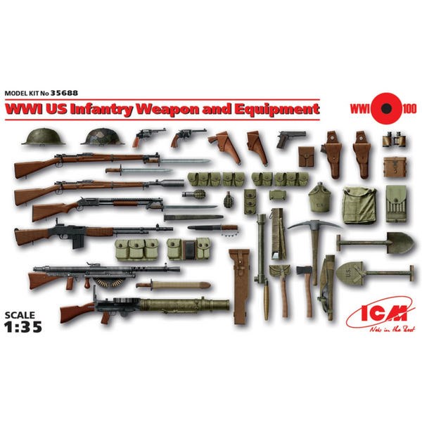 ICM 1/35 WWI US Infantry Weapon and Equipment