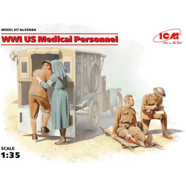 ICM 1/35 WWI US Medical Personnel (4 Figures)