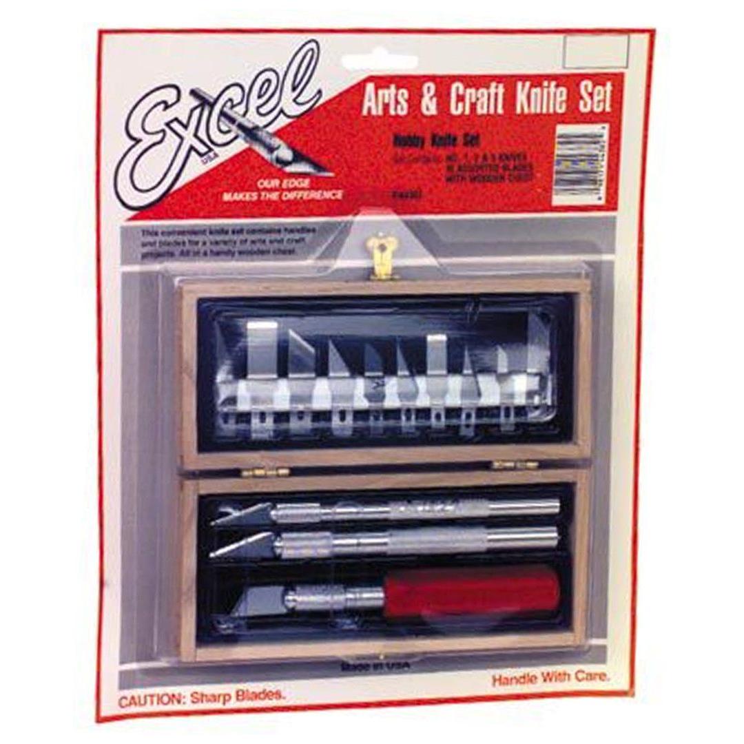 EXCEL Hobby Knife Set in Wooden Case