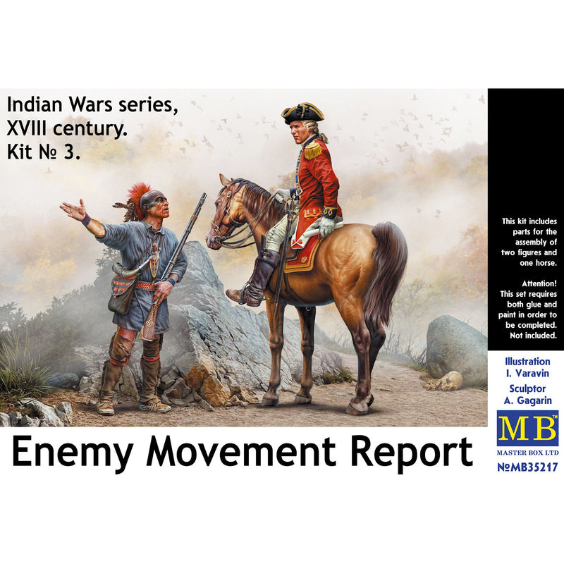 MASTER BOX 1/35 Enemy Movement Report. Indian Wars Series, XVIII Century. Kit No. 3