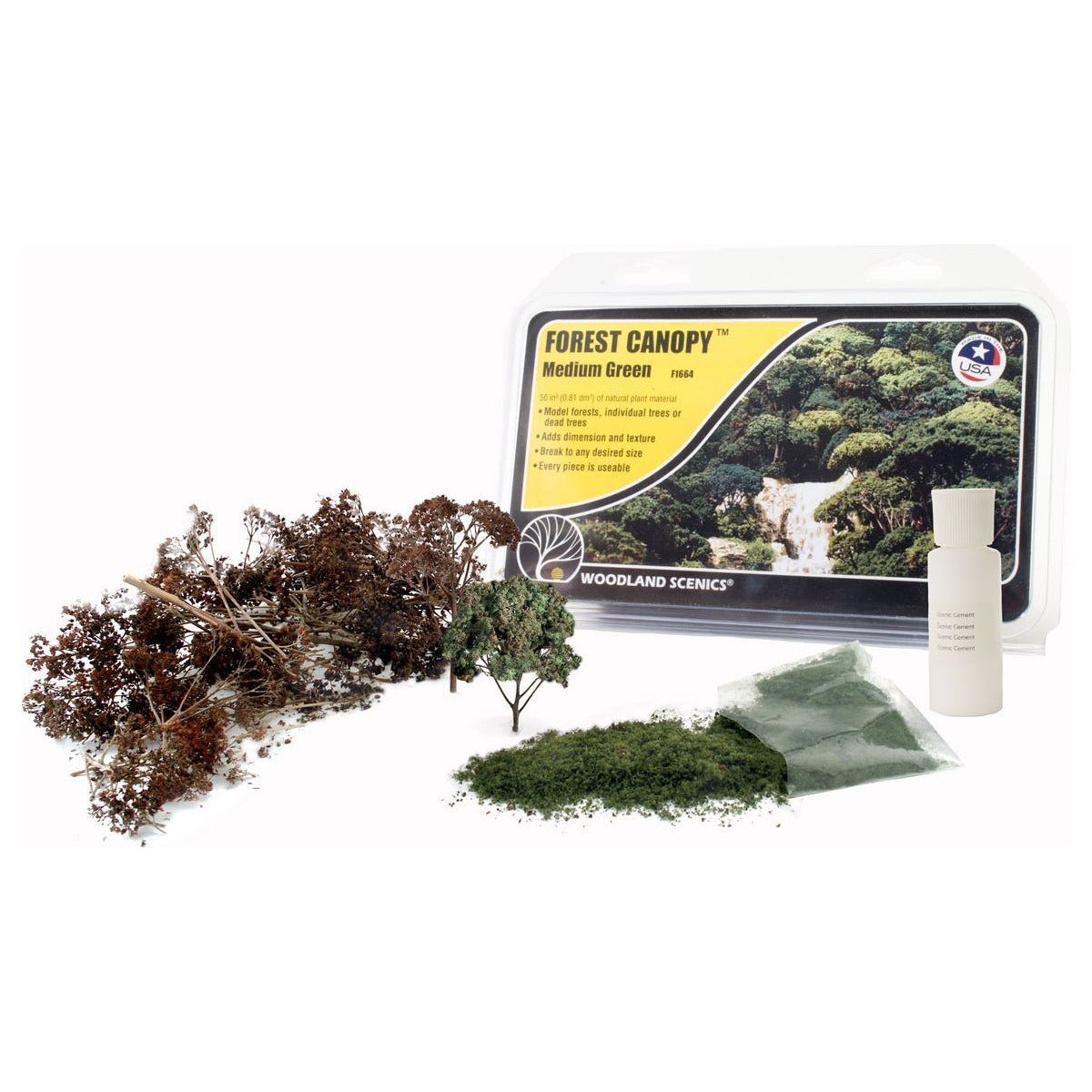 WOODLAND SCENICS Medium Green Forest Canopy - Small