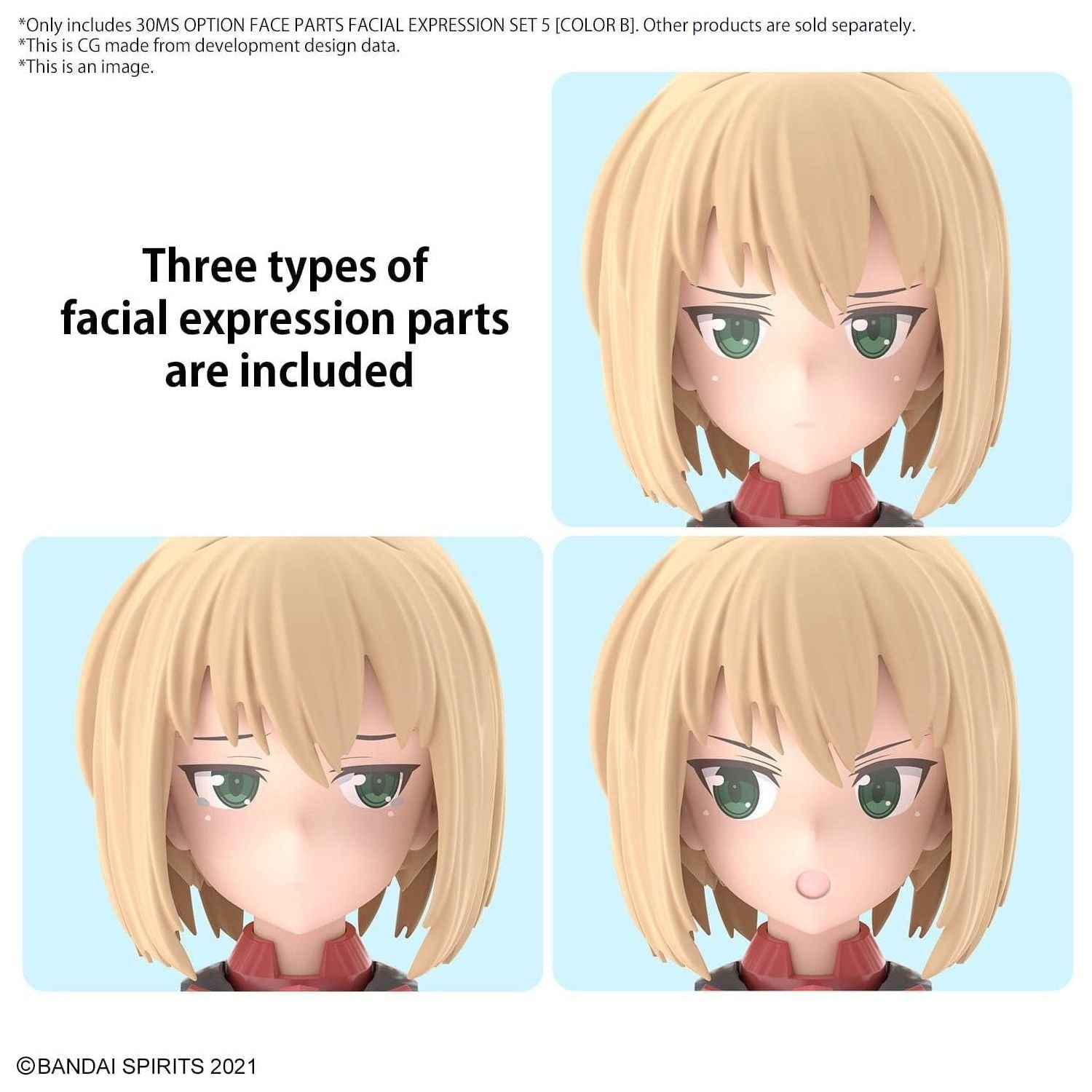 BANDAI 30MS Option Face Parts Facial Expression Set 5 [Color B]