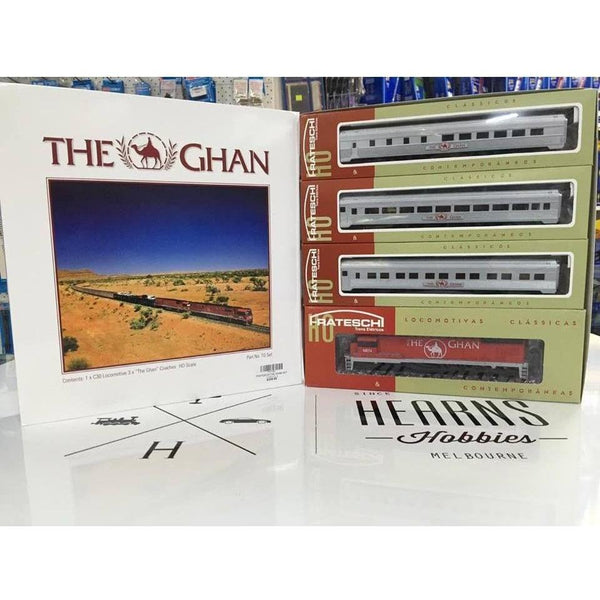 FRATESCHI HO The Ghan Set - C30 Loco & 3 Budd Cars