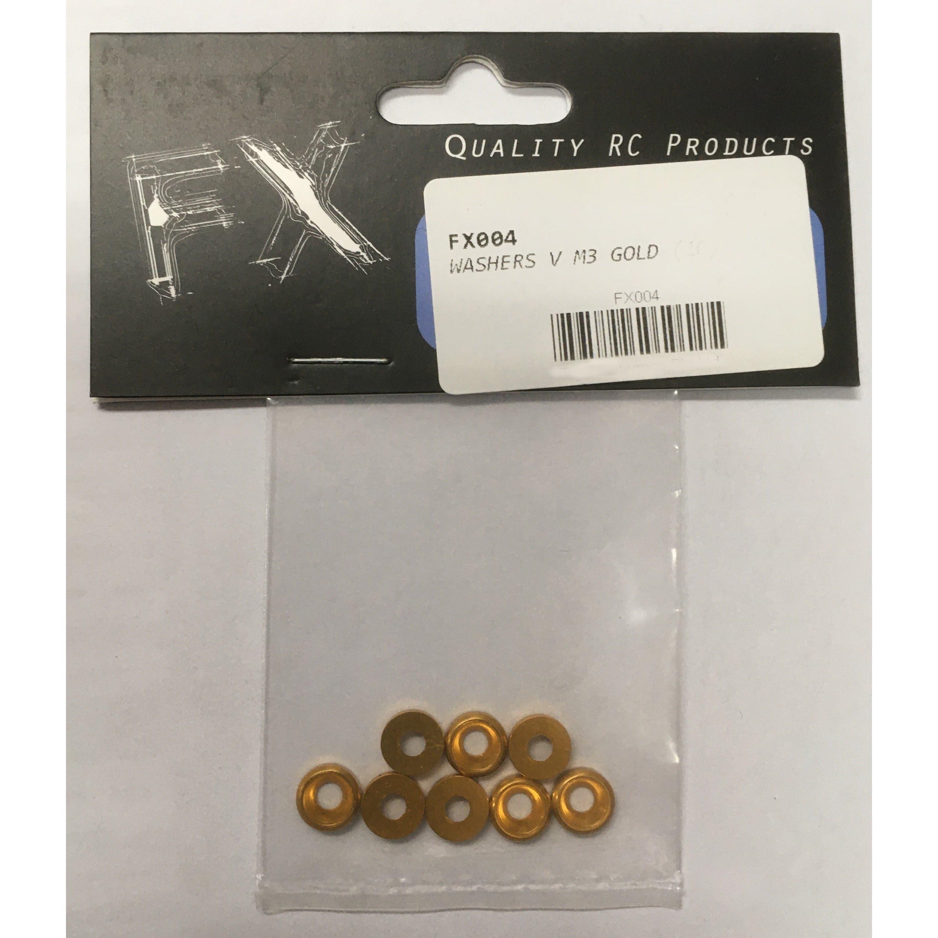 FX Washers V M3 Gold (8)