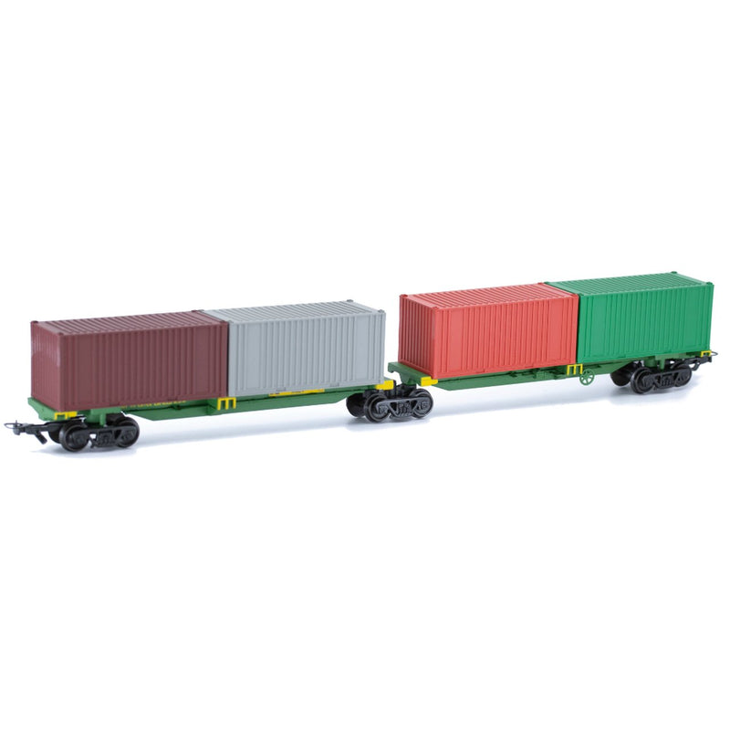 FRATESCHI HO Pacific National Set - C30 Loco & 3 Twin Container Wagons
