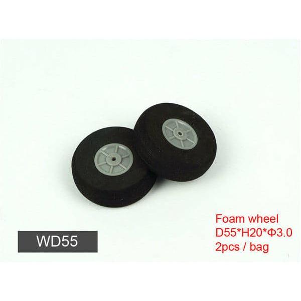 DANCING WINGS HOBBY Foam Wheel D55*H20*F3.0  (2pcs/Bag)