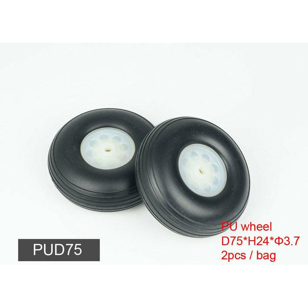 DANCING WINGS HOBBY PU Wheel D75*H24*F3.7 (2pcs/Bag)