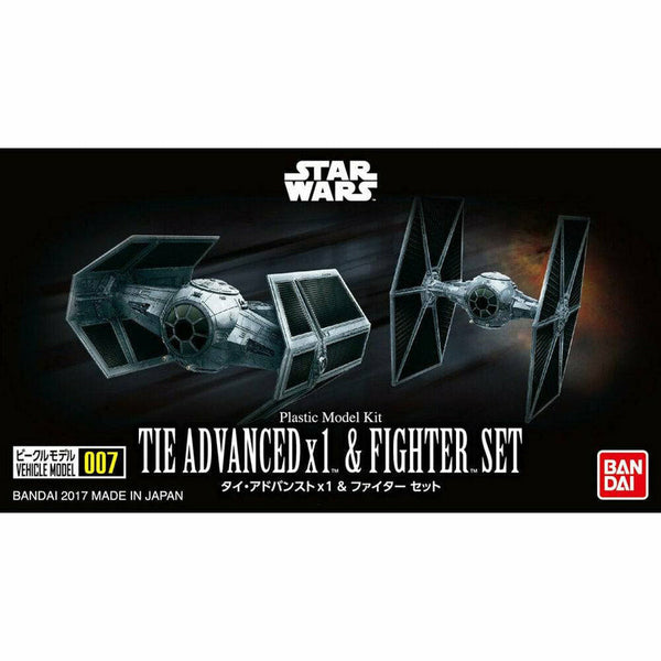 BANDAI Star Wars Vehicle Model 007 TIE Advanced x 1 & Fight