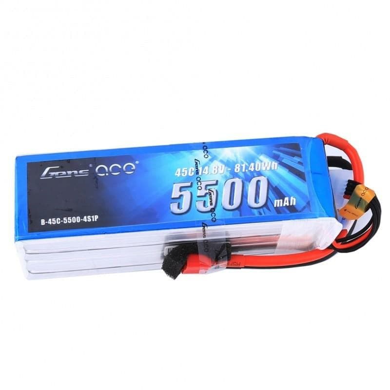 GENS ACE 5500mAh 45C 14.8v Softcase LiPo (XT90 Plug)