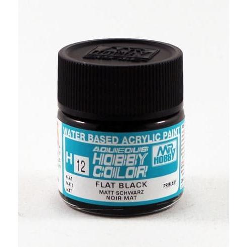 MR HOBBY Aqueous Flat Black - H012 - Alternative to XF-1