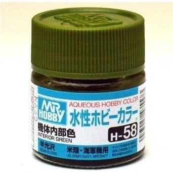 MR HOBBY Aqueous Semi-Gloss Interior Green - H058