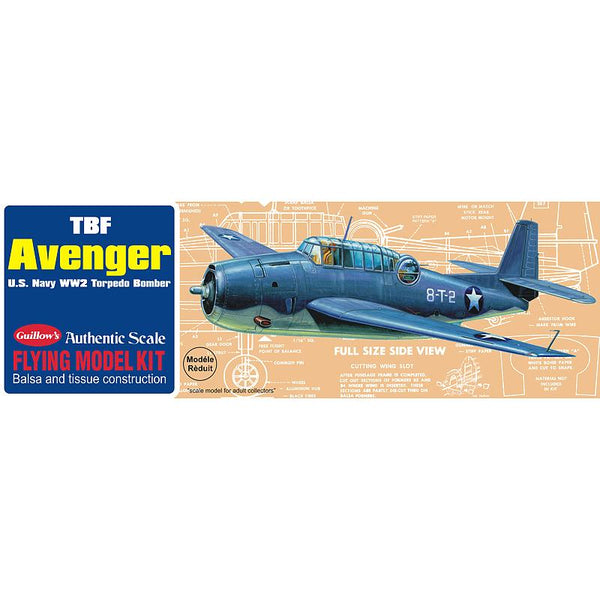 GUILLOWS 1/30 Grumman TBF Avenger Balsa Plane Model Kit