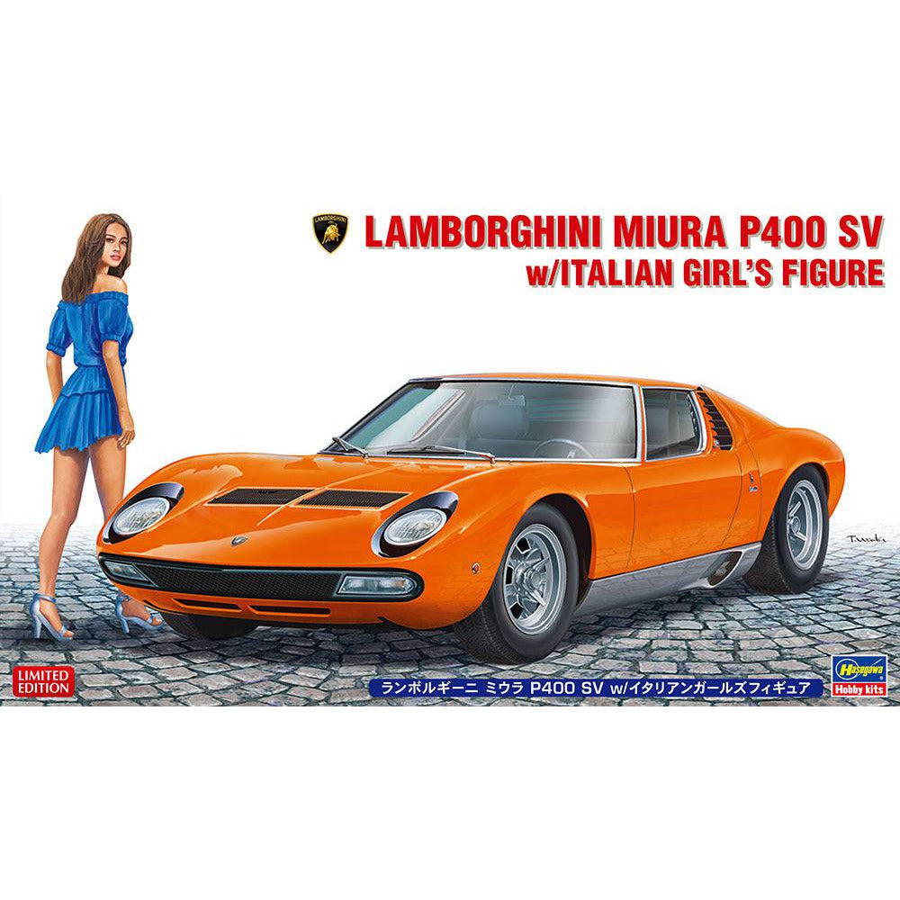 HASEGAWA 1/24 Lamborghini Miura P400 SV w/Italian Girls Figure