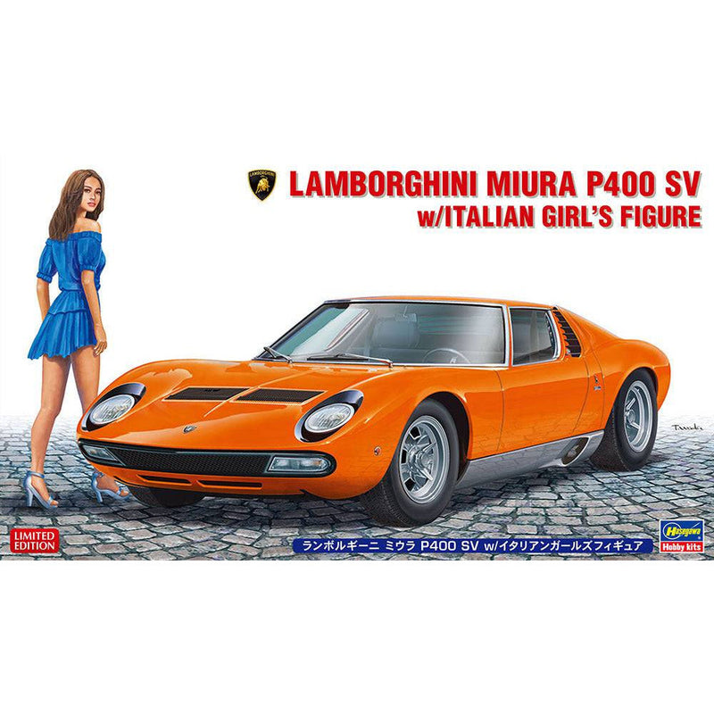 HASEGAWA 1/24 Lamborghini Miura P400 SV w/Italian Girls Figure