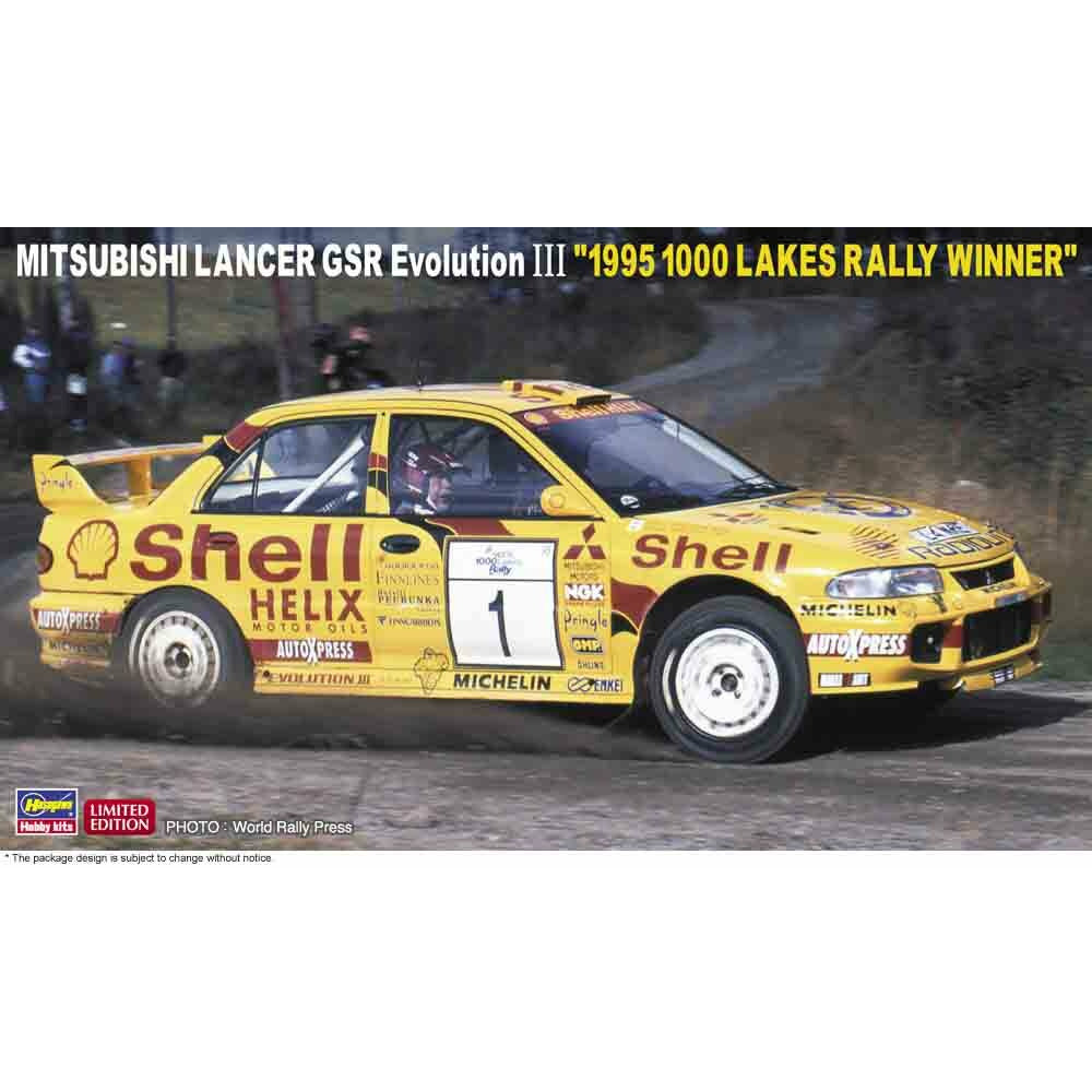 HASEGAWA 1/24 Mitsubishi Lancer GSR Evolution III "1995 1000 Lakes Rally Winner"