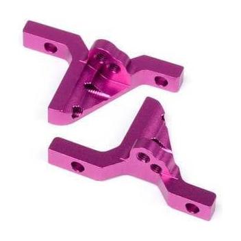 HB RACING Upper Bulk Head Set (Purple)
