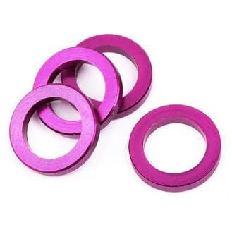 HB RACING Aluminium Washer 4x6x1.0mm (4Pcs/Purple)